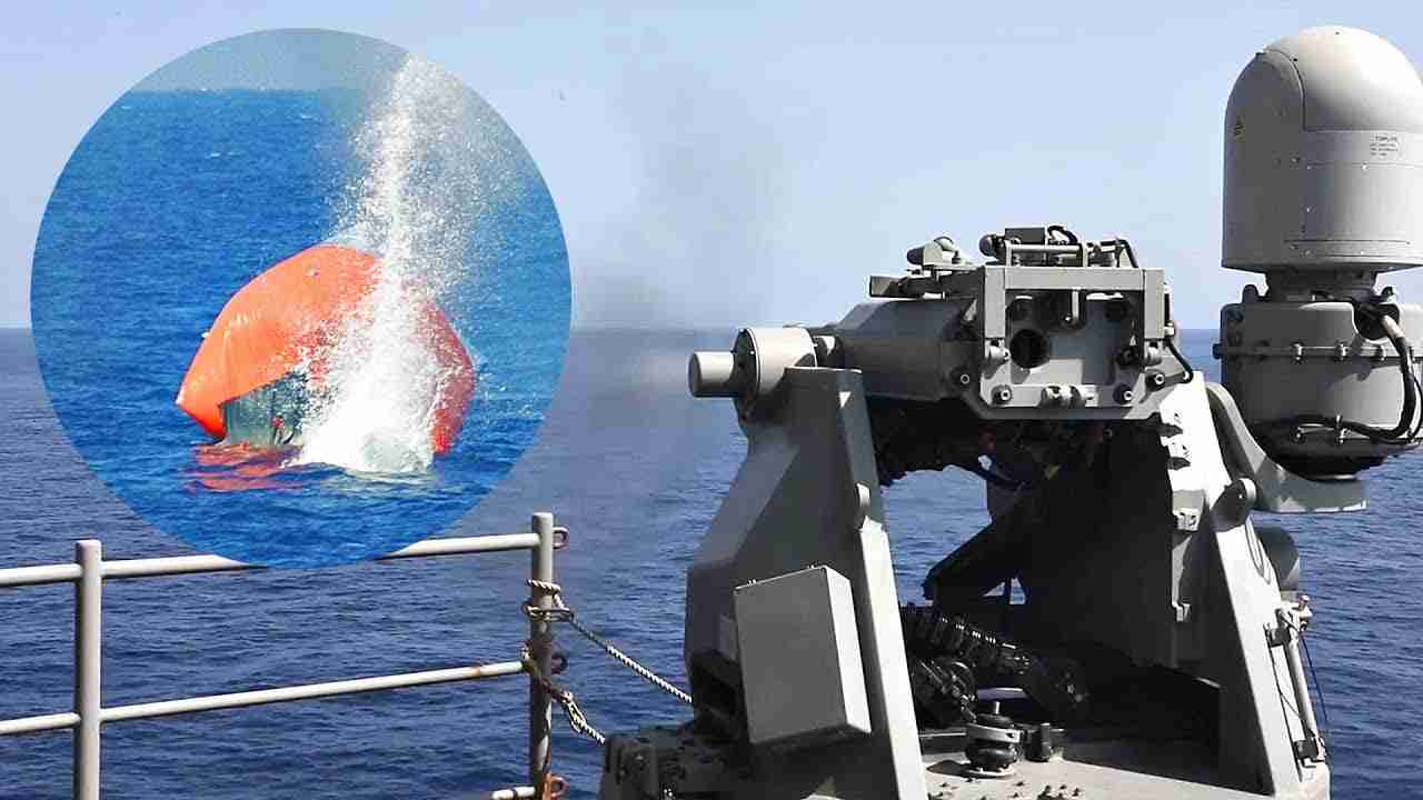 US Navy live-fire exercise with Killer Tomato target balloon